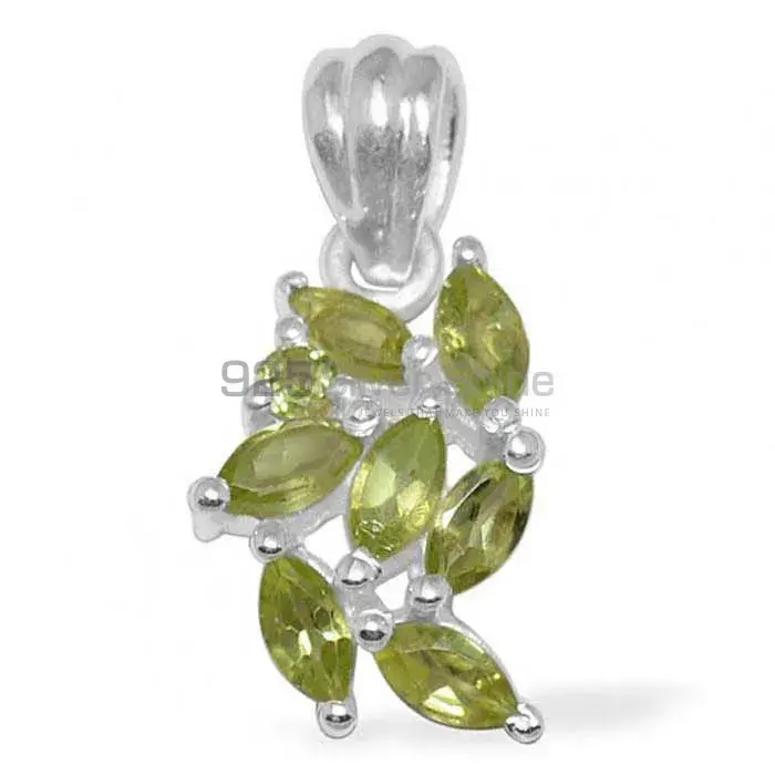 Wholesale 925 Sterling Silver Handmade Pendants In Peridot Gemstone Jewelry 925SP1521