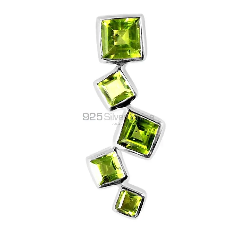 Wholesale 925 Sterling Silver Handmade Pendants In Peridot Gemstone Jewelry 925SP246-2_0