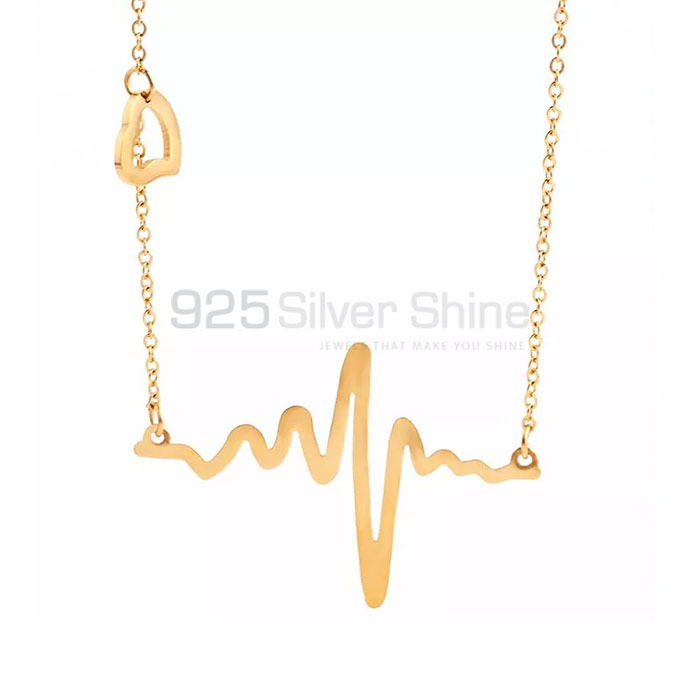Wholesale 925 Sterling Silver Heartbeat Necklace HBME317_0