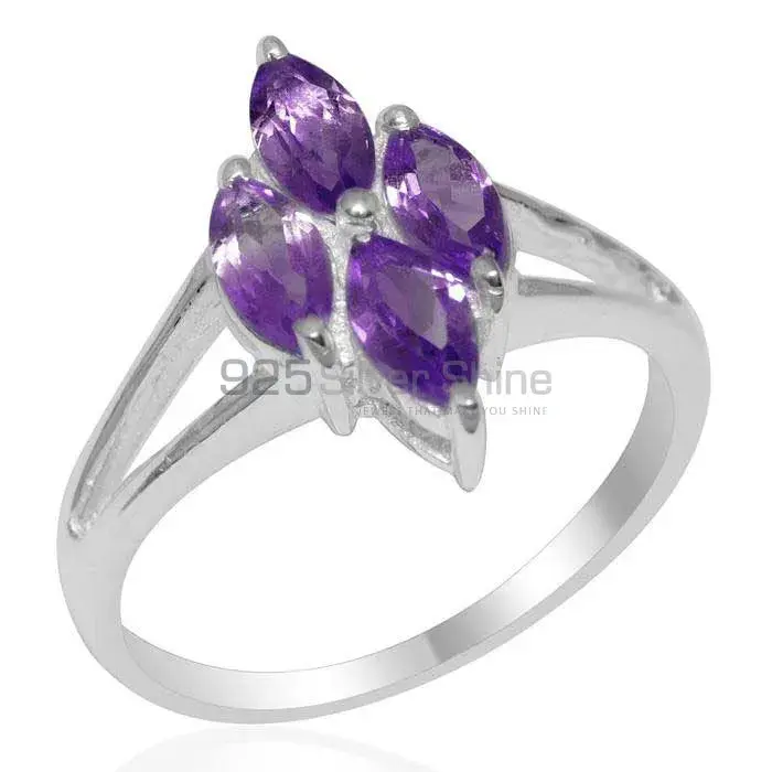 Wholesale 925 Sterling Silver Rings In Genuine Amethyst Gemstone 925SR1842