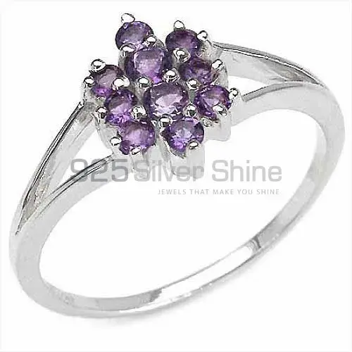 Wholesale 925 Sterling Silver Rings In Genuine Amethyst Gemstone 925SR3115