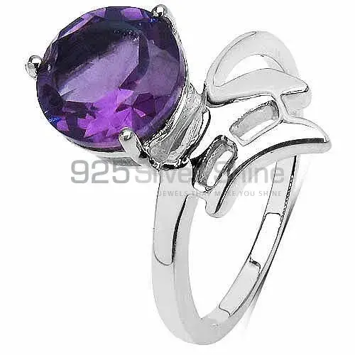 Amethyst Cut Stone Sterling Silver Rings Jewelry 925SR3288_1