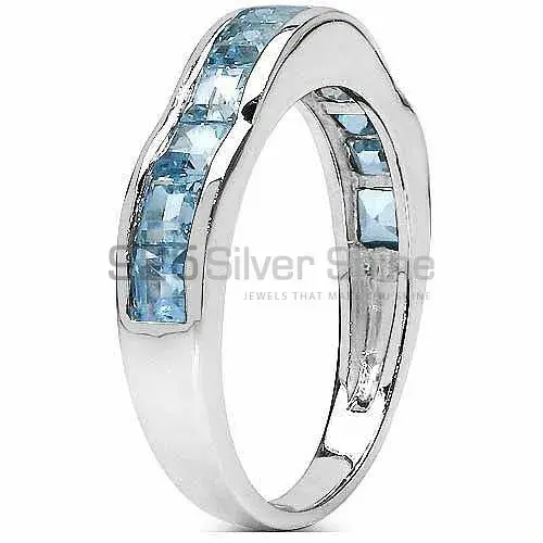 Wholesale 925 Sterling Silver Rings In Genuine Blue Topaz Gemstone 925SR3036_0