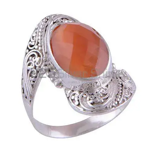 Wholesale 925 Sterling Silver Rings In Genuine Carnelian Gemstone 925SR4113