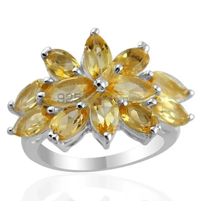 925 Sterling Silver Rings In Genuine Citrine Gemstone 925SR1380_0