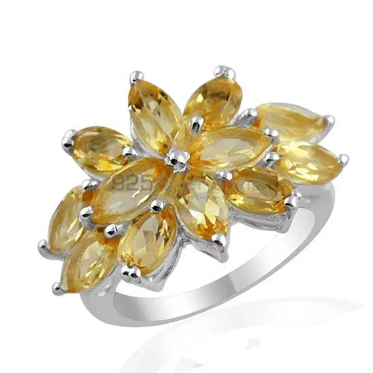 925 Sterling Silver Rings In Genuine Citrine Gemstone 925SR1380_1