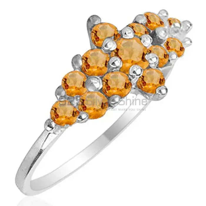 Wholesale 925 Sterling Silver Rings In Genuine Citrine Gemstone 925SR1775