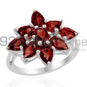 Wholesale 925 Sterling Silver Rings In Genuine Garnet Gemstone 925SR2000