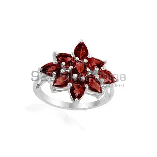 Wholesale 925 Sterling Silver Rings In Genuine Garnet Gemstone 925SR2000_0