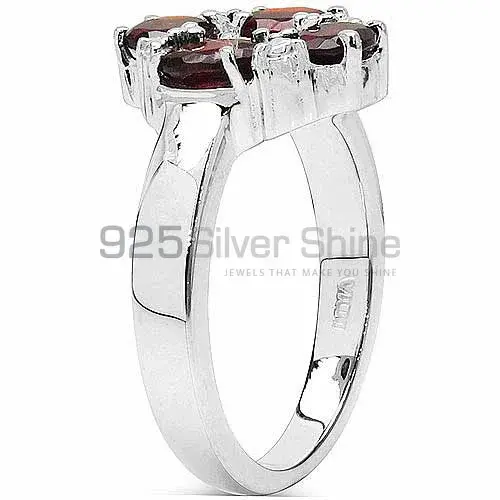 925 Sterling Silver Rings In Genuine Garnet Gemstone 925SR3209_1