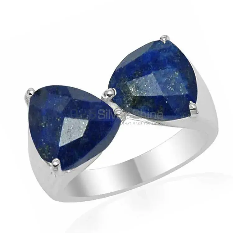 Wholesale 925 Sterling Silver Rings In Genuine Lapis Lazuli Gemstone 925SR1538_0