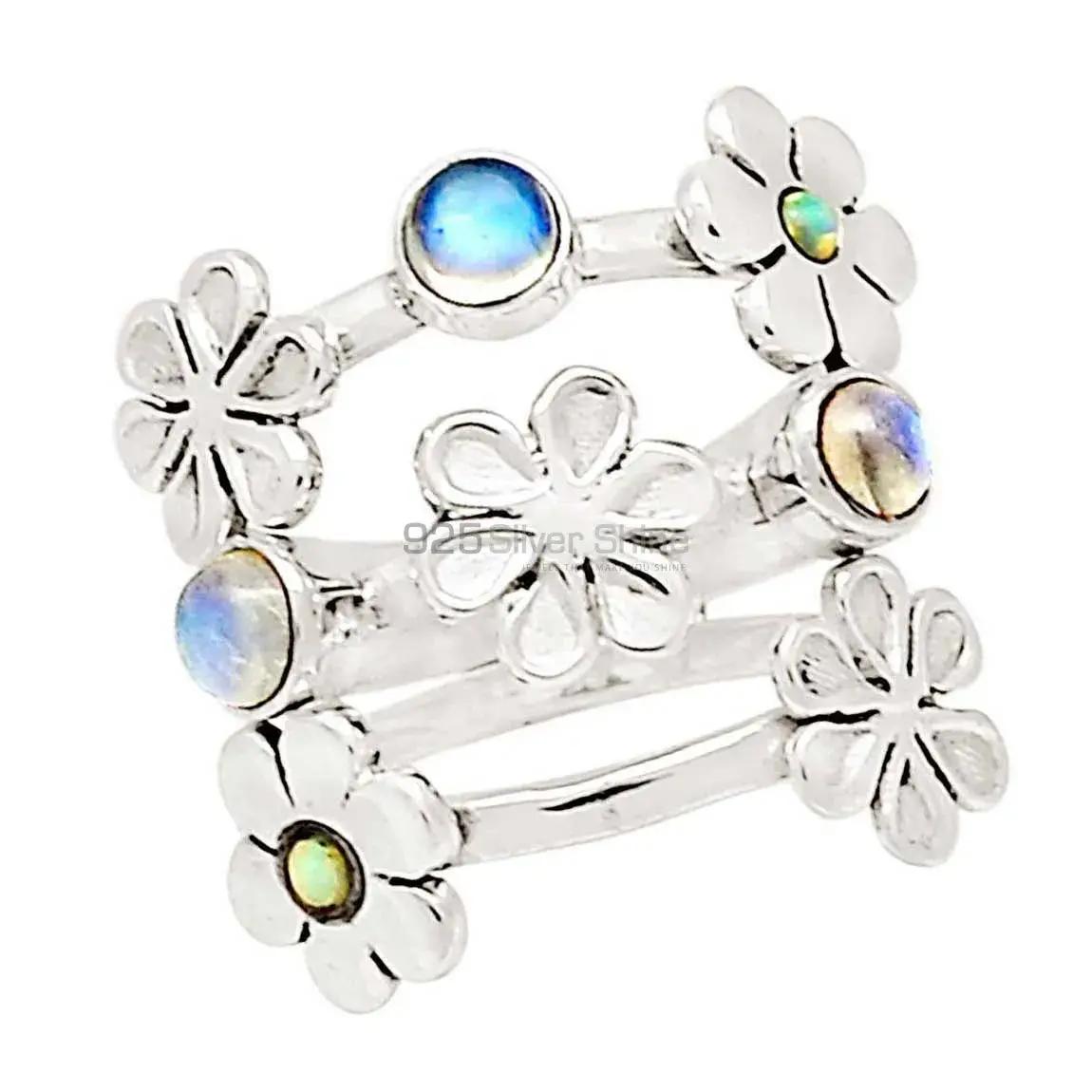 925 Sterling Silver Rings In Genuine Multi Gemstone 925SR2237_0