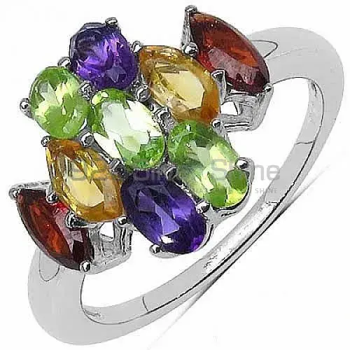 925 Sterling Silver Rings In Genuine Multi Gemstone 925SR3367_0