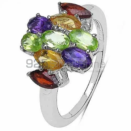 Wholesale 925 Sterling Silver Rings In Genuine Multi Gemstone 925SR3367_1