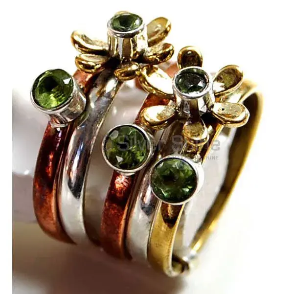 Wholesale 925 Sterling Silver Rings In Genuine Peridot Gemstone 925SR3761