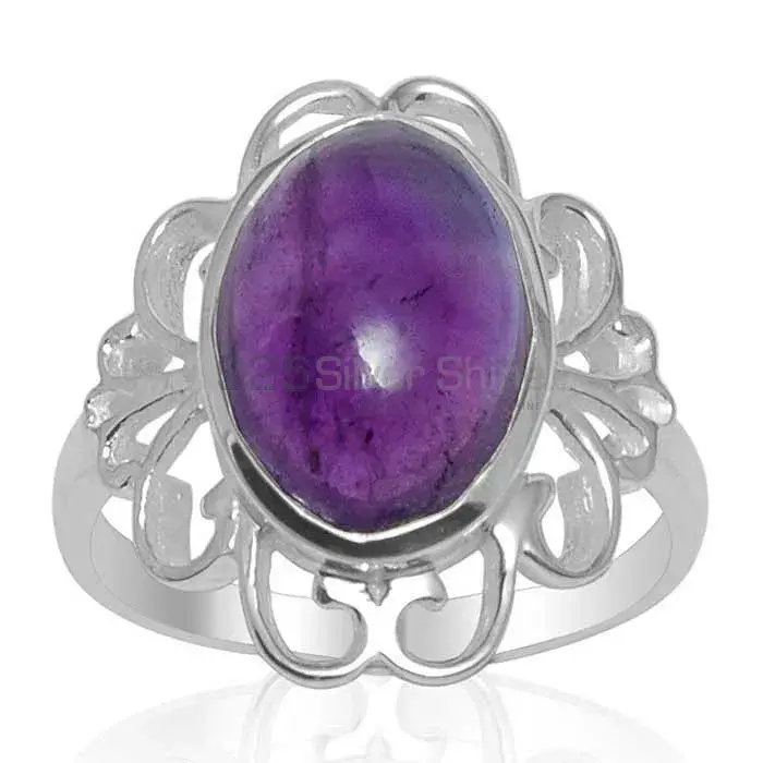 Wholesale 925 Sterling Silver Rings In Genuine Amethyst Gemstone 925SR1459