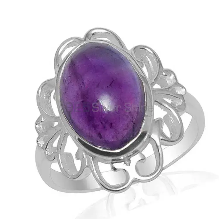 Wholesale 925 Sterling Silver Rings In Genuine Amethyst Gemstone 925SR1459_0