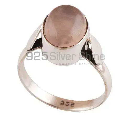 925 Sterling Silver Rings In Genuine Rose Quartz Gemstone 925SR2799_1