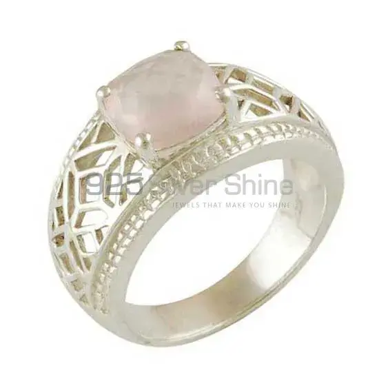 Wholesale 925 Sterling Silver Rings In Genuine Rose Quartz Gemstone 925SR3446_0