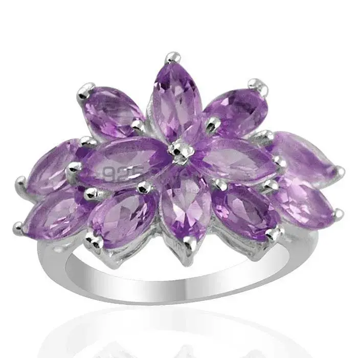 Wholesale 925 Sterling Silver Rings In Natural Amethyst Gemstone 925SR1378