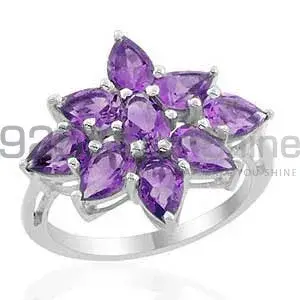 Wholesale 925 Sterling Silver Rings In Natural Amethyst Gemstone 925SR1998