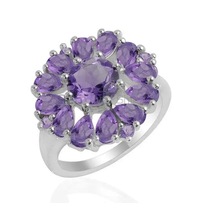 Wholesale 925 Sterling Silver Rings In Natural Amethyst Gemstone 925SR2156