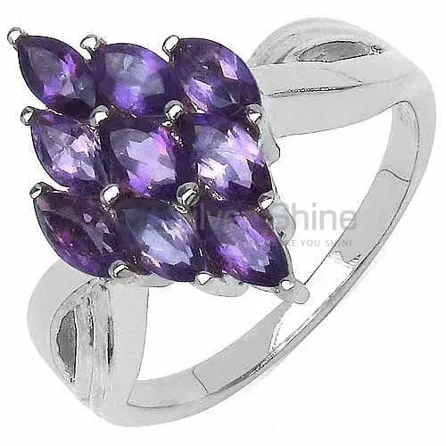 Wholesale 925 Sterling Silver Rings In Natural Amethyst Gemstone 925SR3286