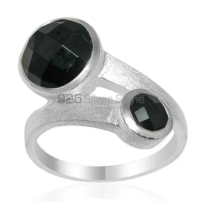 Wholesale 925 Sterling Silver Rings In Natural Black Onyx Gemstone 925SR1615