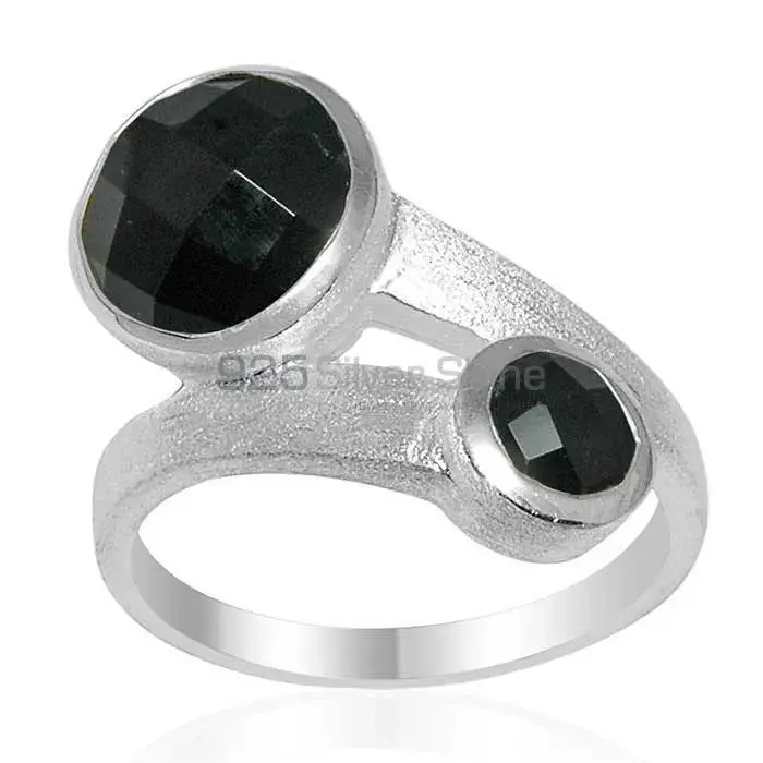 925 Sterling Silver Rings In Natural Black Onyx Gemstone 925SR1615_0