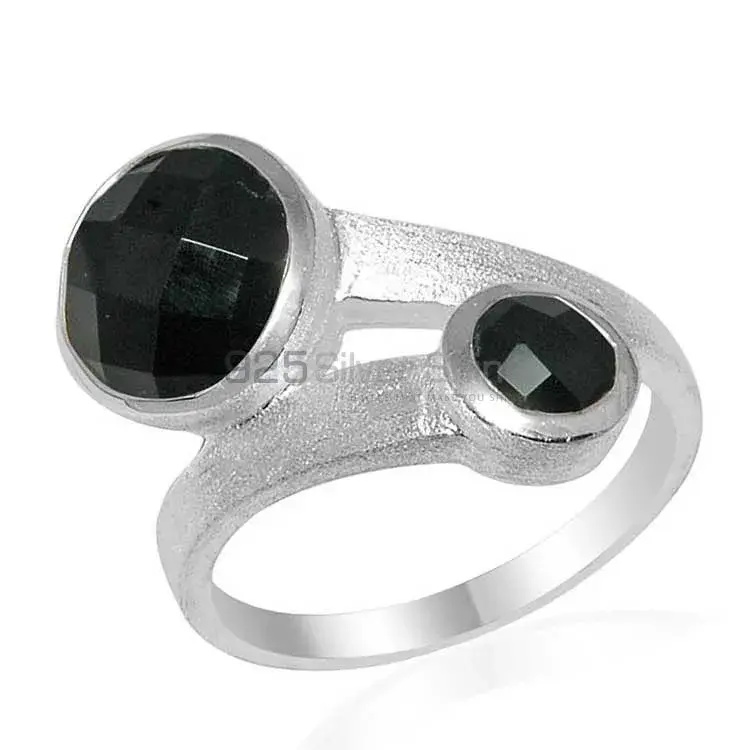 Wholesale 925 Sterling Silver Rings In Natural Black Onyx Gemstone 925SR1615_0