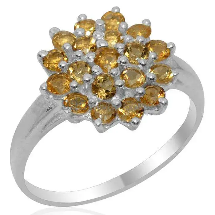 Wholesale 925 Sterling Silver Rings In Natural Citrine Gemstone 925SR1840