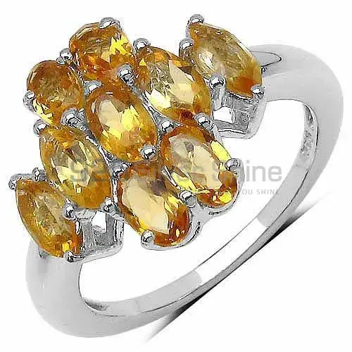 Wholesale 925 Sterling Silver Rings In Natural Citrine Gemstone 925SR3365