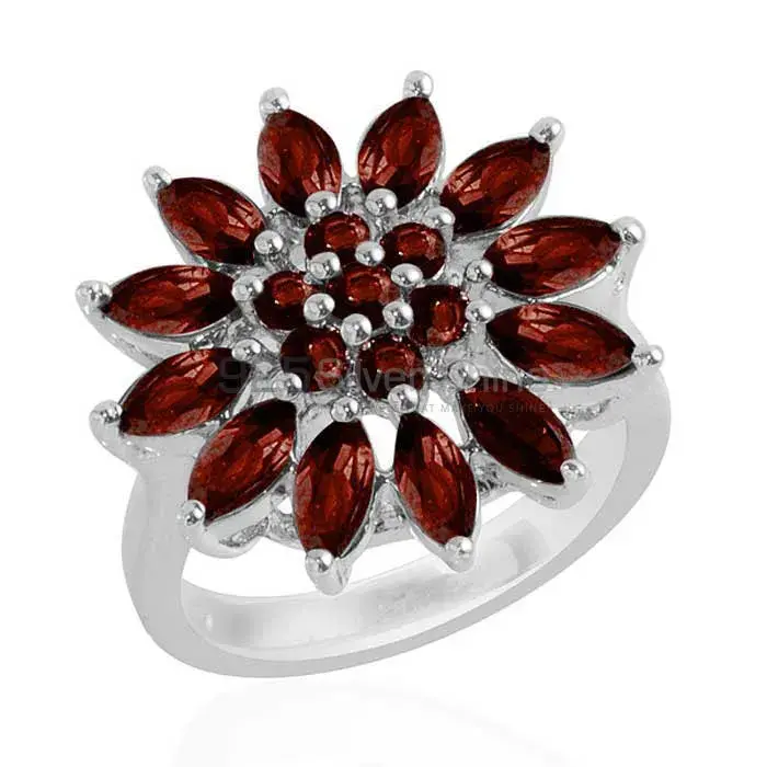 Wholesale 925 Sterling Silver Rings In Natural Garnet Gemstone 925SR1694