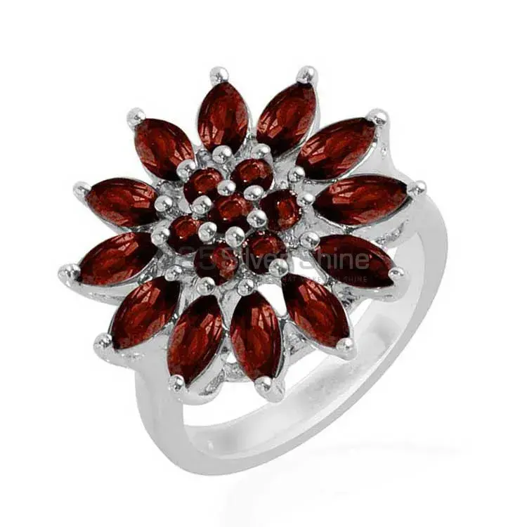 Wholesale 925 Sterling Silver Rings In Natural Garnet Gemstone 925SR1694_0