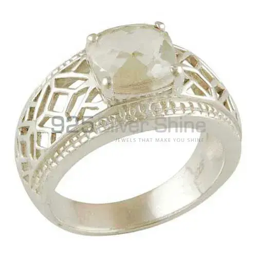 Sterling Silver Green Amethyst Gemstone Rings 925SR3444_0