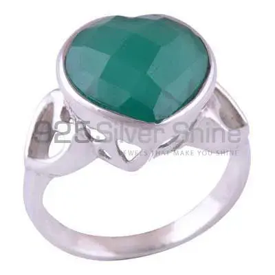 925 Sterling Silver Rings In Natural Green Onyx Gemstone 925SR3523_0