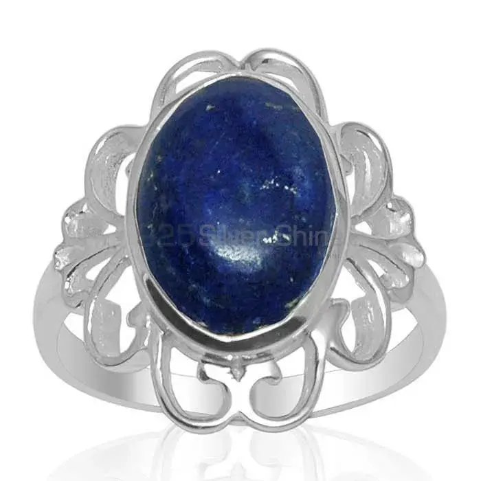Wholesale 925 Sterling Silver Rings In Natural Lapis Lazuli Gemstone 925SR1457