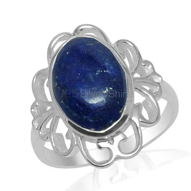 Wholesale 925 Sterling Silver Rings In Natural Lapis Lazuli Gemstone 925SR1457_0