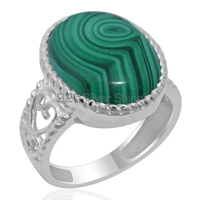 Wholesale 925 Sterling Silver Rings In Natural Malachite Gemstone 925SR1919