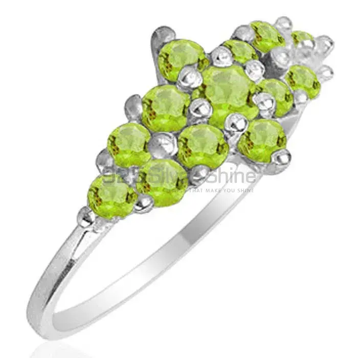 Wholesale 925 Sterling Silver Rings In Natural Peridot Gemstone 925SR1773