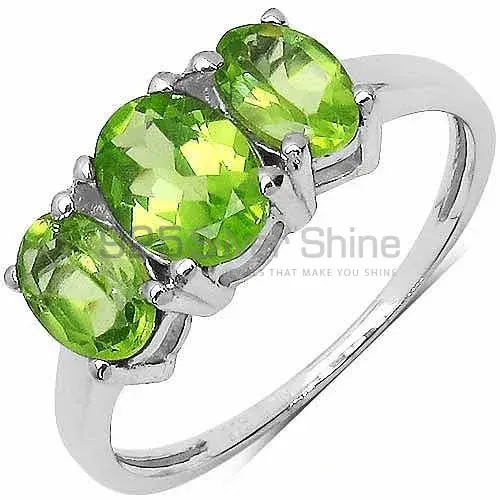 Wholesale 925 Sterling Silver Rings In Natural Peridot Gemstone 925SR3034