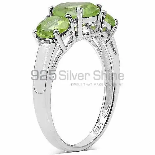 Wholesale 925 Sterling Silver Rings In Natural Peridot Gemstone 925SR3034_0