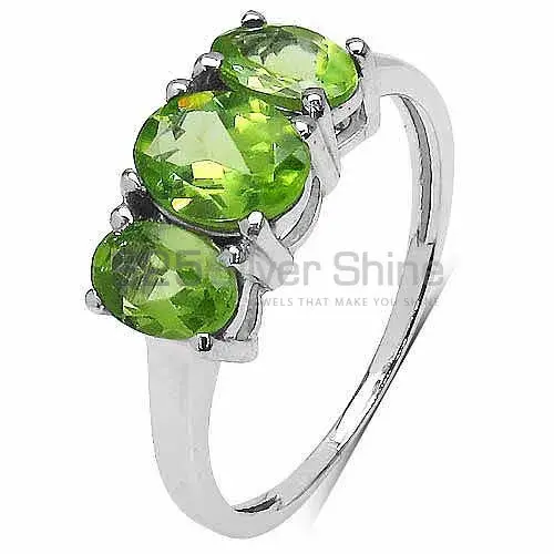 Wholesale 925 Sterling Silver Rings In Natural Peridot Gemstone 925SR3034_1