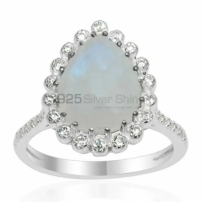 925 Sterling Silver Rings In Natural Rainbow Moonstone 925SR1536_0
