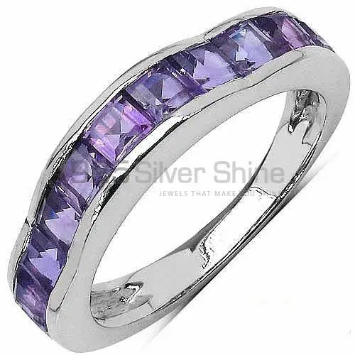 Wholesale 925 Sterling Silver Rings In Semi Precious Amethyst Gemstone 925SR3035