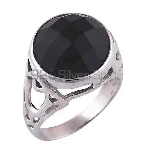 Wholesale 925 Sterling Silver Rings In Semi Precious Black Onyx Gemstone 925SR3875