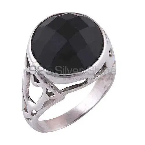 925 Sterling Silver Rings In Semi Precious Black Onyx Gemstone 925SR3875_0