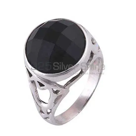 Wholesale 925 Sterling Silver Rings In Semi Precious Black Onyx Gemstone 925SR3875_0