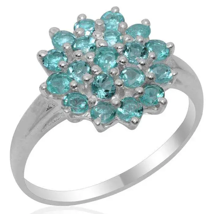 Wholesale 925 Sterling Silver Rings In Semi Precious Blue Topaz Gemstone 925SR1841