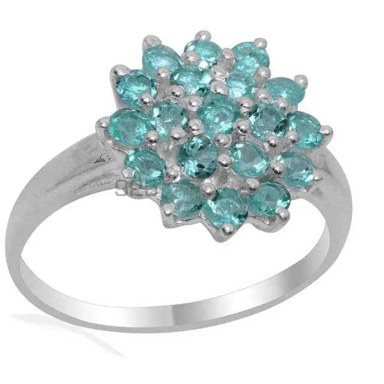 Wholesale 925 Sterling Silver Rings In Semi Precious Blue Topaz Gemstone 925SR1841_0
